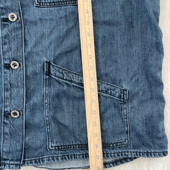 Torrid Feel The Fit Womens Blue Long Sleeve Pocket Denim Chore Jacket Size US 3X - Picture 7 of 8